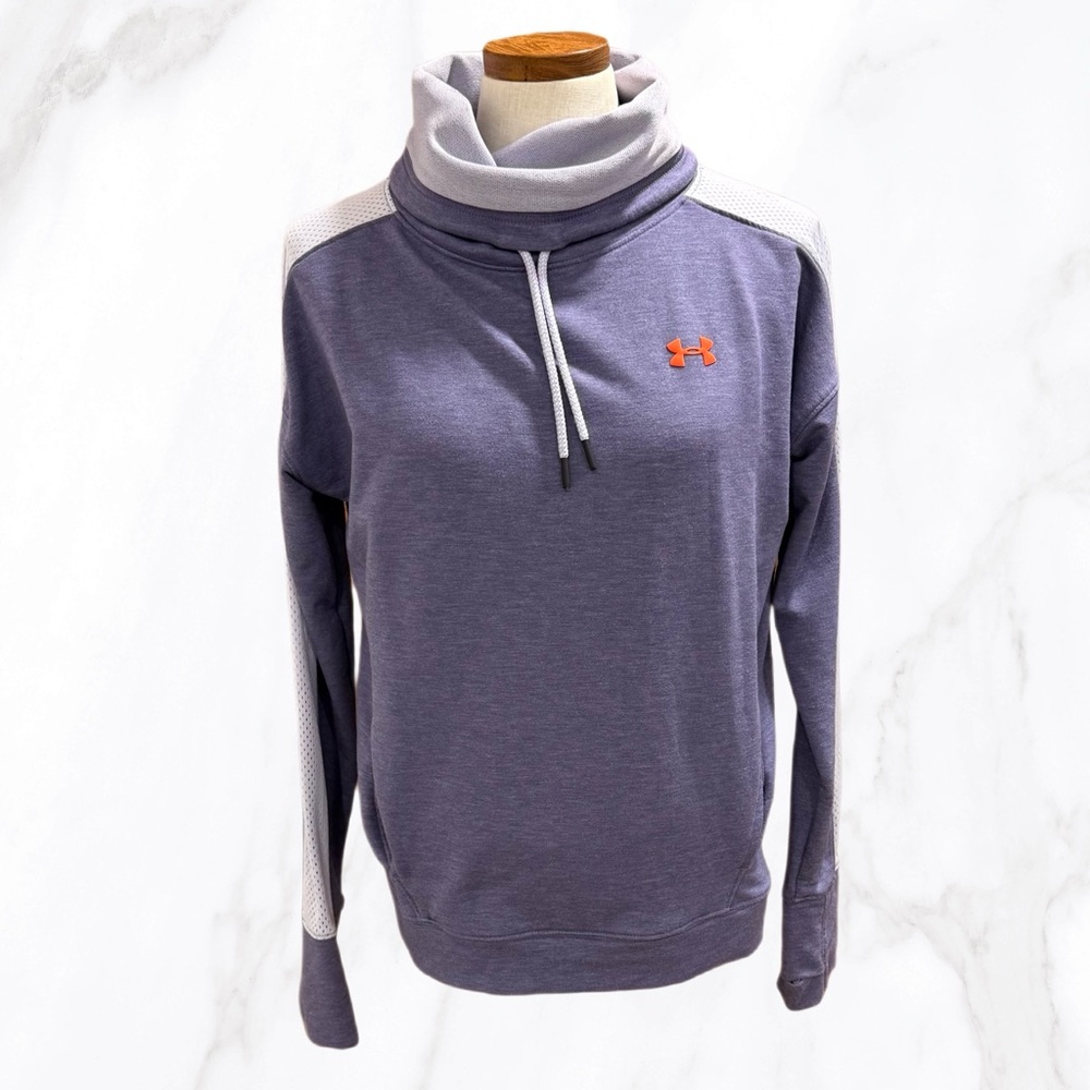 Under Armour Women’s Purple Mockneck Kangaroo Pocket Sweatshirt, Size M